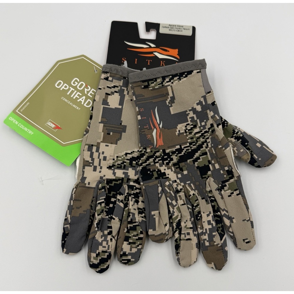 Sitka Gear Men's Ascent Gloves Medium Optifade Open Country Camo Hunting